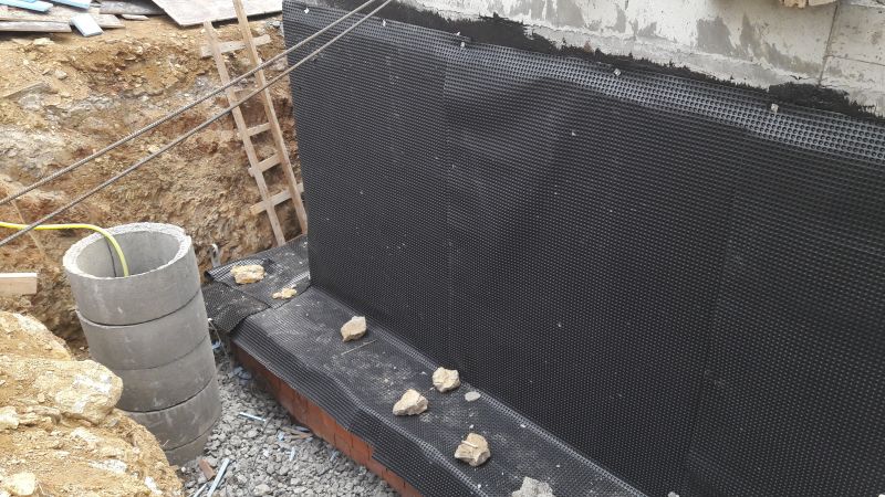 Waterproof Membrane on Basement Wall